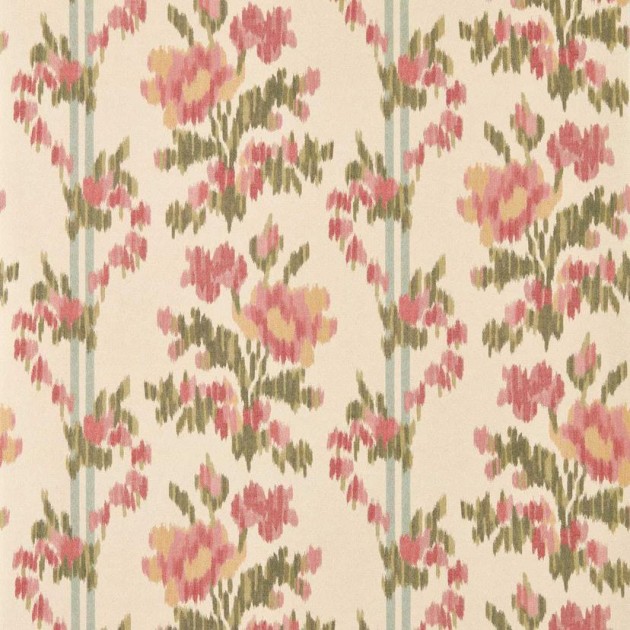 Sanderson DHIP217497 Highgrove Apothecary Rose Rose Chintz - tapeta w kwiatowy ornament
