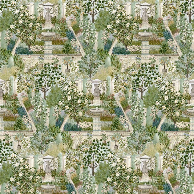 Sanderson DHIP217518 Highgrove Carpet Garden Paradise - mural z wzorem ogrodu