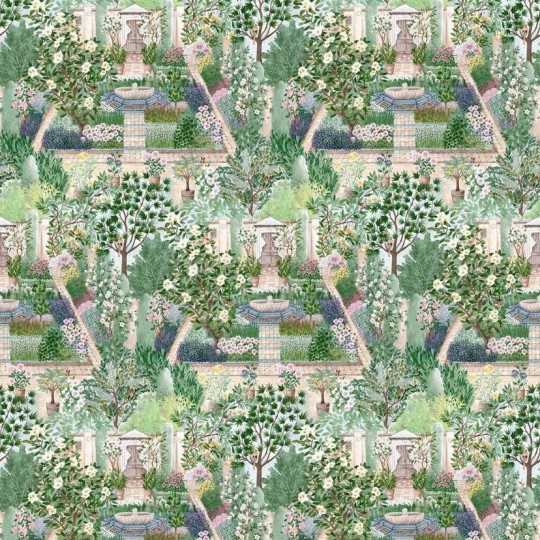 Sanderson DHIP217519 Highgrove Carpet Garden Sanctuary - mural z wzorem ogrodu