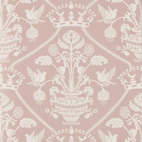 Sanderson DHIP217504 Highgrove Highgrove Damask Rose - tapeta w adamaszek
