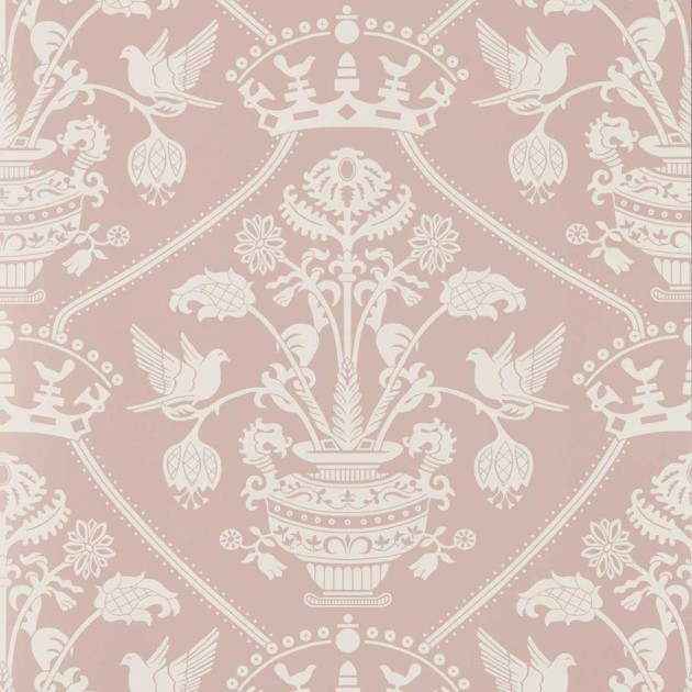 Sanderson DHIP217504 Highgrove Highgrove Damask Rose - tapeta w adamaszek
