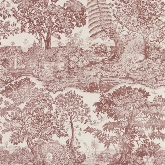 Sanderson DHIP217478 Highgrove Highgrove Toile Oak - tapeta w ogrodowy krajobraz