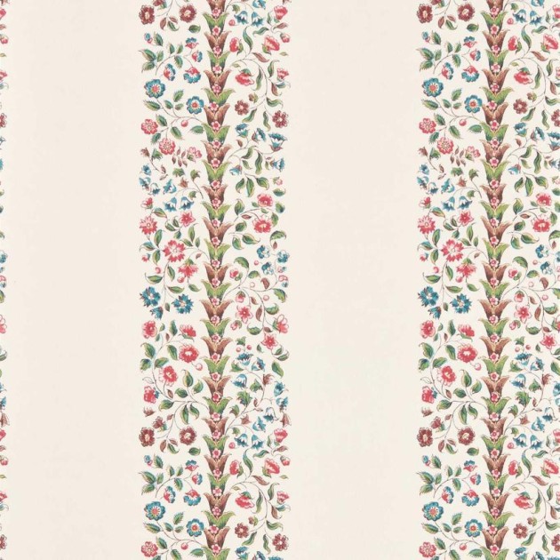 Sanderson DHIP217485 Highgrove Pergola Rose Chintz - tapeta w pasy z ornamentem kwiatowym