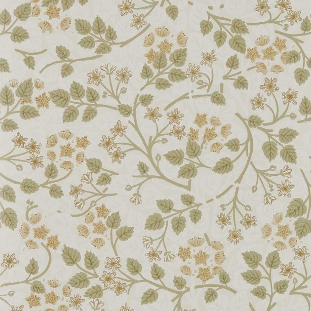 Sanderson DHIP217515 Highgrove Silver Lime Lichen - tapeta z wzorem florystycznym