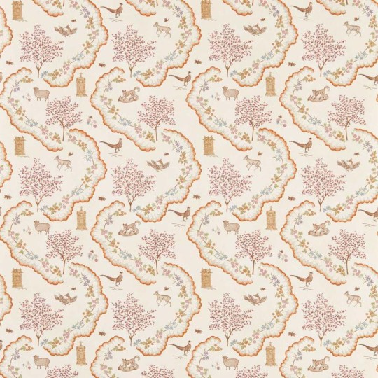 Sanderson DHIP217482 Highgrove Wildflower Meadow Maple - tapeta botaniczna