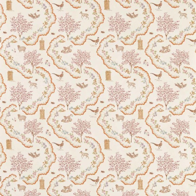 Sanderson DHIP217482 Highgrove Wildflower Meadow Maple - tapeta botaniczna