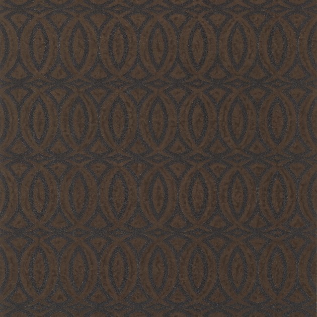 Thibaut T4003 Surface Resource Martello Chocolate - tapeta w geometryczny wzór ogee ze szklanych koralików