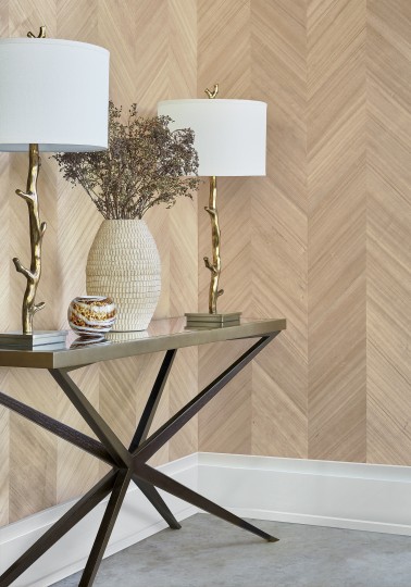 Thibaut T4021 Surface Resource Inyo Wood Natural - tapeta w drewnianą jodełkę