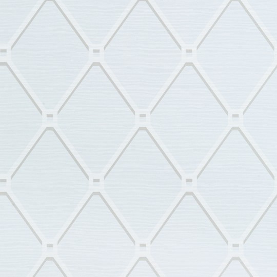 Thibaut T4050 Surface Resource Easom Trellis Ice Blue - tapeta w kratownice na tle imitującym tkaninę trawiastą