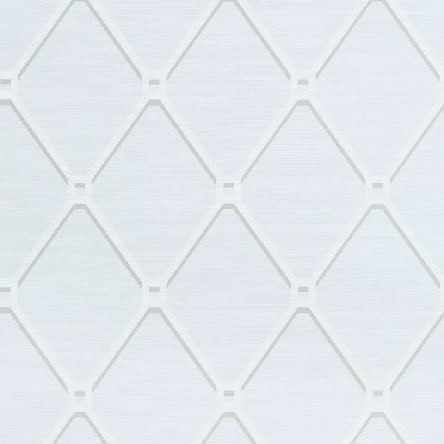 Thibaut T4050 Surface Resource Easom Trellis Ice Blue - tapeta w kratownice na tle imitującym tkaninę trawiastą
