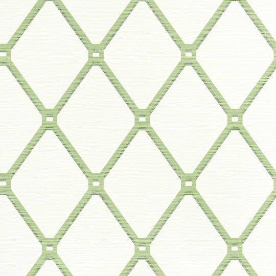 Thibaut T4051 Surface Resource Easom Trellis Green - tapeta w kratownice na tle imitującym tkaninę trawiastą