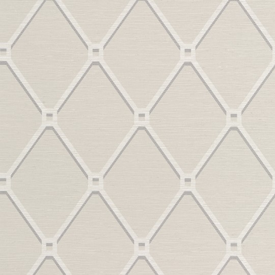 Thibaut T4054 Surface Resource Easom Trellis Grey - tapeta w kratownice na tle imitującym tkaninę trawiastą