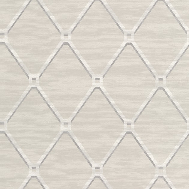 Thibaut T4054 Surface Resource Easom Trellis Grey - tapeta w kratownice na tle imitującym tkaninę trawiastą