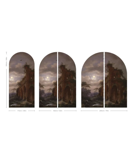 Wallcolors ARCH-9300 Arch Moonlit Ruins - mural łuk w ruiny zamku