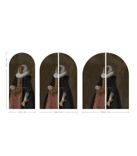 Wallcolors ARCH-9295 Arch Baroque Lady - mural łuk w abstrakcyjny portret barokowy