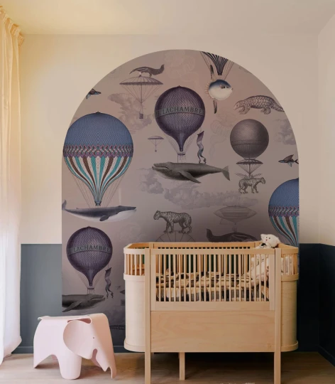 Wallcolors ARCH-9294 Arch Vintage balloons purple - mural łuk dziecięcy w balony