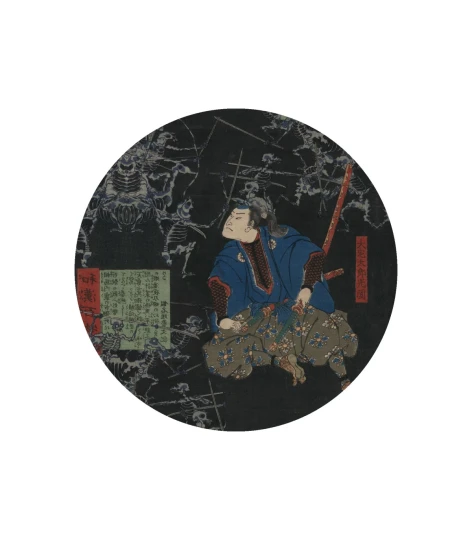 Wallcolors DOT-9270 Dots The Undead Battle - okrągły mural w samuraja