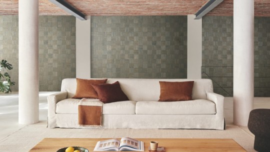 Omexco INT523 Intuition - tapeta patchworkowa z pałki wodnej