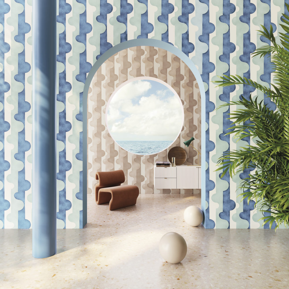 Omexco JOY34 Joy - tapeta geometryczna w motyw puzzli
