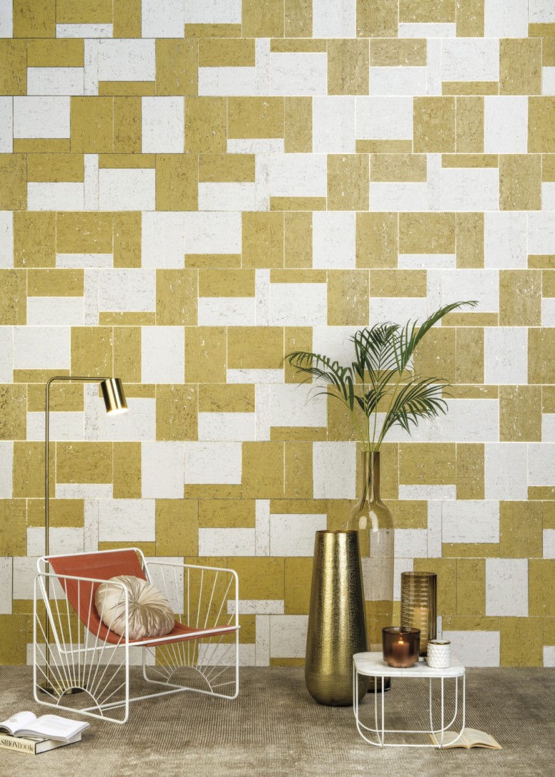 Omexco KHA24 Khatam - tapeta z korka w geometryczny wzór