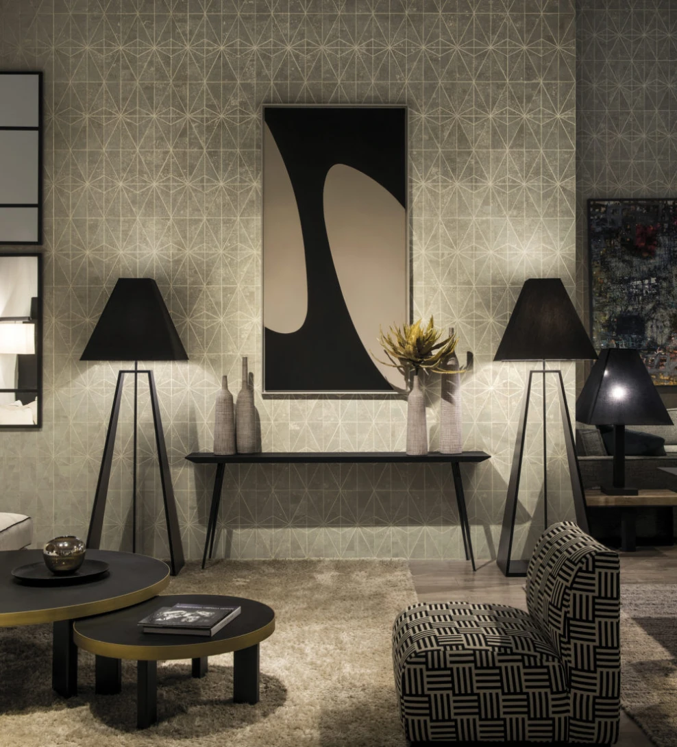 Omexco KHA64 Khatam - tapeta z korka w geometryczne gwiazdy