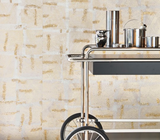 Omexco LAN252 Light at Night - tapeta geometryczna o metalicznym wykończeniu