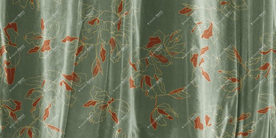 Inkiostro Bianco INKLOBT2502 Flamenco Velvet - mural w drapowaną tkaninę w kwiaty