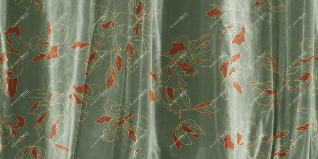 Inkiostro Bianco INKLOBT2502 Flamenco Velvet - mural w drapowaną tkaninę w kwiaty