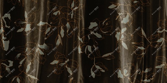 Inkiostro Bianco INKLOBT2503 Flamenco Velvet - mural w drapowaną tkaninę w kwiaty