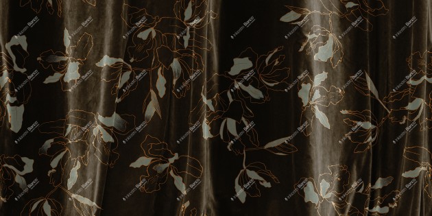 Inkiostro Bianco INKLOBT2503 Flamenco Velvet - mural w drapowaną tkaninę w kwiaty