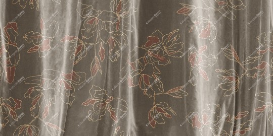 Inkiostro Bianco INKLOBT2504 Flamenco Velvet - mural w drapowaną tkaninę w kwiaty