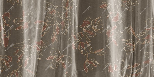 Inkiostro Bianco INKLOBT2504 Flamenco Velvet - mural w drapowaną tkaninę w kwiaty