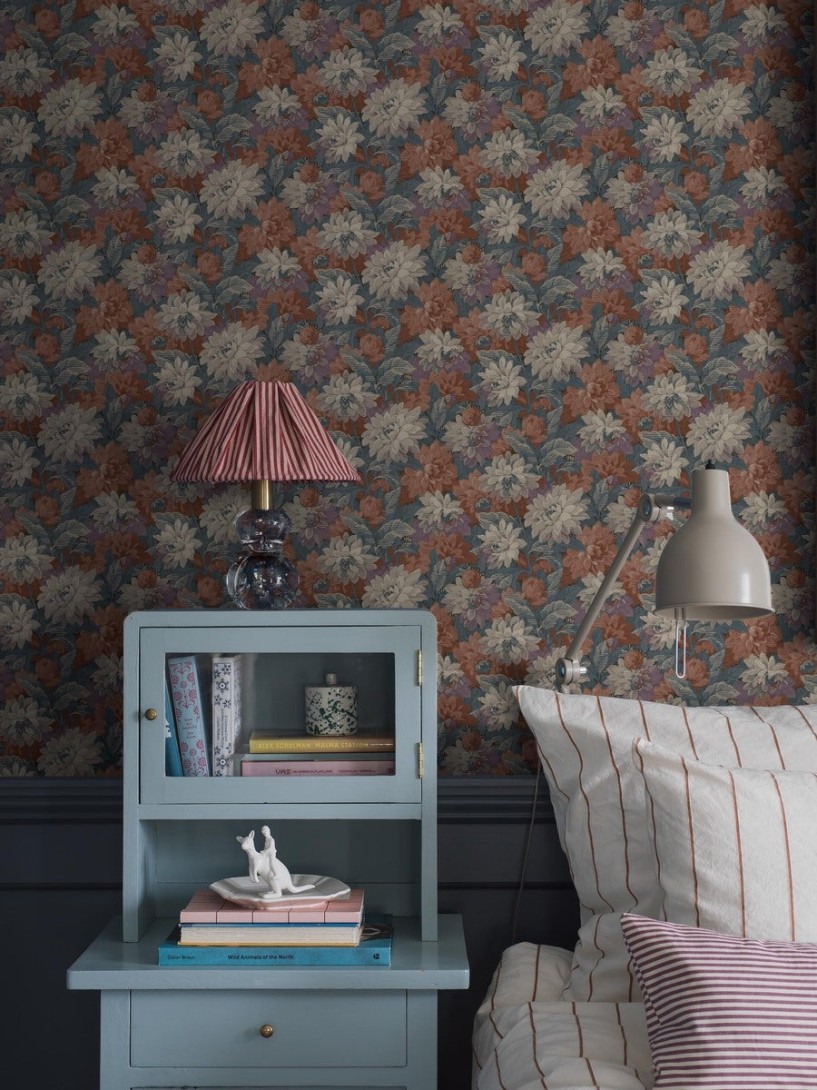 Boras Tapeter 8172 Charm Delilah - tapeta imitująca gobelin w kwiaty
