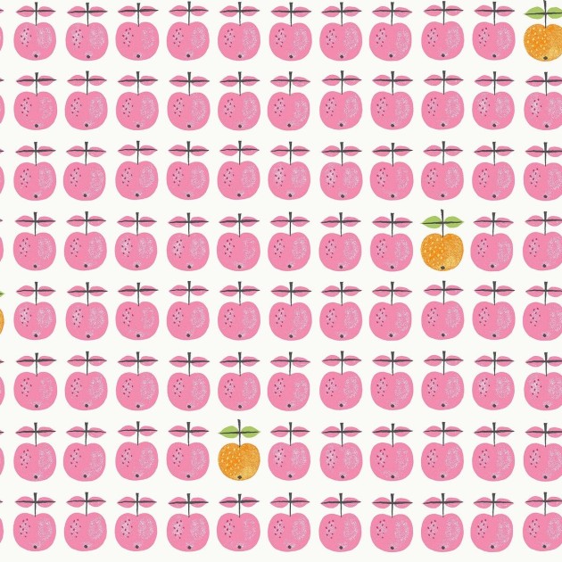 Boras Tapeter 1374 Scandinavian Designers Stig Lindberg Pall - tapeta w jabłka