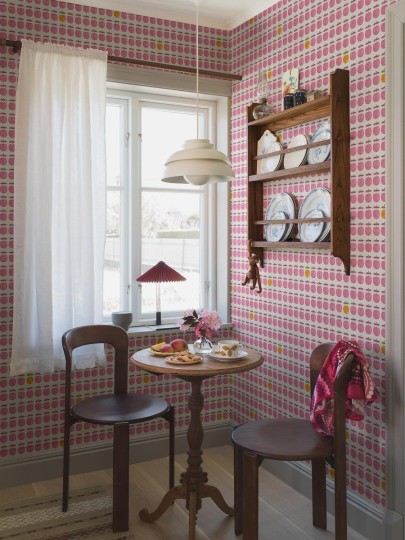 Boras Tapeter 1374 Scandinavian Designers Stig Lindberg Pall - tapeta w jabłka