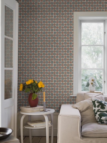 Boras Tapeter 1383 Scandinavian Designers Turi Gramstad Oliver Astrid - tapeta w noryckie róże