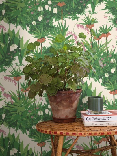 Boras Tapeter 1386 Scandinavian Designers Arne Jacobsen Kejsarkrona - tapeta roślinna