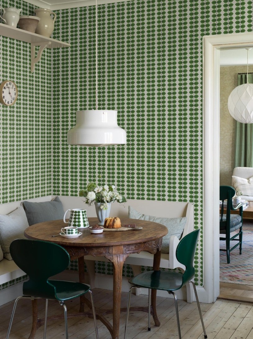Boras Tapeter 1750 Scandinavian Designers Stig Lindberg Berså - tapeta w liście