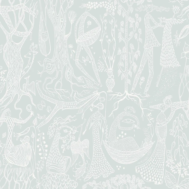 Boras Tapeter 1761 Scandinavian Designers Stig Lindberg Poème d´amour - tapeta baśniowy wzór