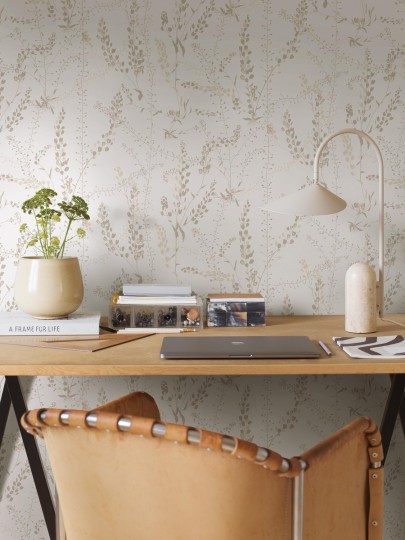 Boras Tapeter 1785 Scandinavian Designers Arne Jacobsen Bladranker - tapeta roślinna