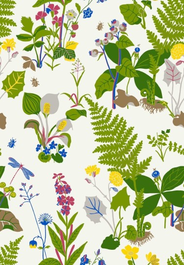 Boras Tapeter 1788 Scandinavian Designers Gocken Jobs Trollslända - tapeta roślinna