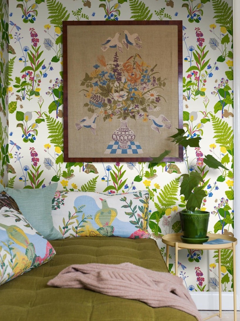 Boras Tapeter 1788 Scandinavian Designers Gocken Jobs Trollslända - tapeta roślinna