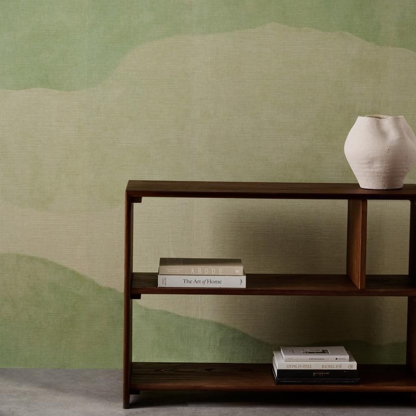 Harlequin HDMW113328 Defined Monumentum Sedimentary Evergreen - mural w abstrakcyjny krajobraz