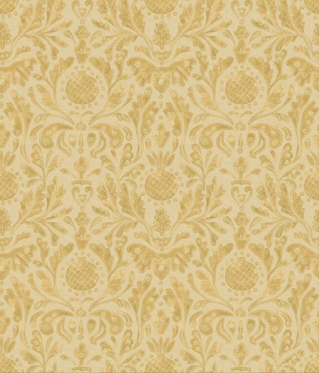 Osborne & Little NCW4591-04 Honfleur Castellane Yellow/Orange - tapeta w adamaszek