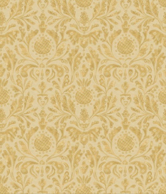 Osborne & Little NCW4591-04 Honfleur Castellane Yellow/Orange - tapeta w adamaszek