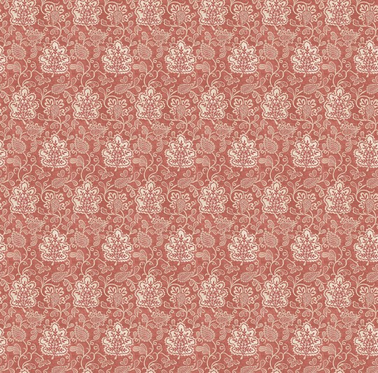 Osborne & Little NCW4593-01 Honfleur Annecy Pink/Red - tapeta w paisley z liściem dębowym