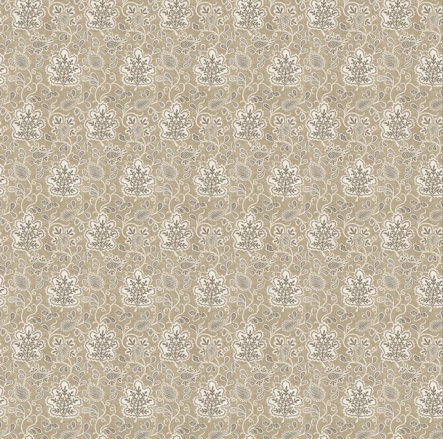 Osborne & Little NCW4593-02 Honfleur Annecy White/Light Neutral - tapeta w paisley z liściem dębowym