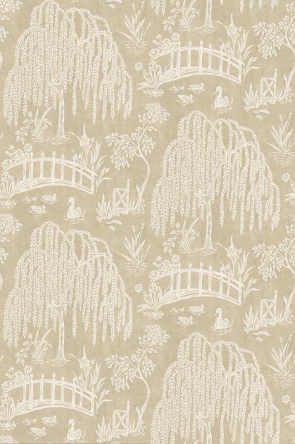 Osborne & Little NCW4595-05 Honfleur Les Saules White/Light Neutral - tapeta w wierzby