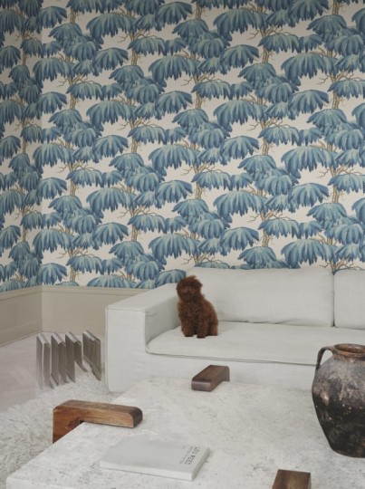 Sandberg S10838 Villa Como Alba Teal - tapeta w drzewa