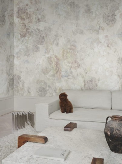 Sandberg S10836 Villa Como Ines Sand - mural roślinny w stylu vintage